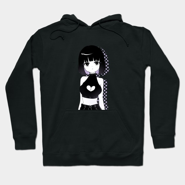 Gothic Anime Girl Hoodie by spiderprincess